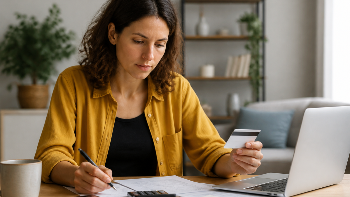 Monthly credit management calendar for tracking U.S. cards, loans, balances, and due dates